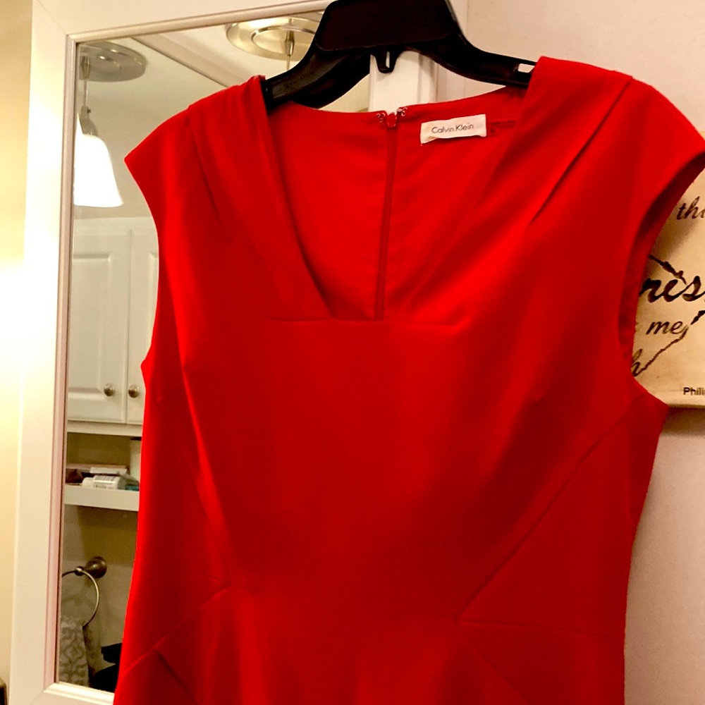 Red lipstick dress